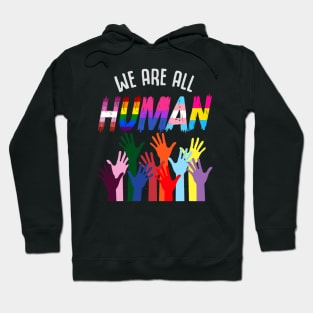 We are all Human flag LGBT gay pride month transgender Hoodie